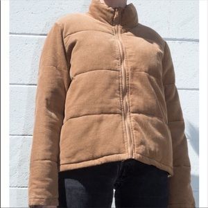 Brandy Melville brown corduroy puffer